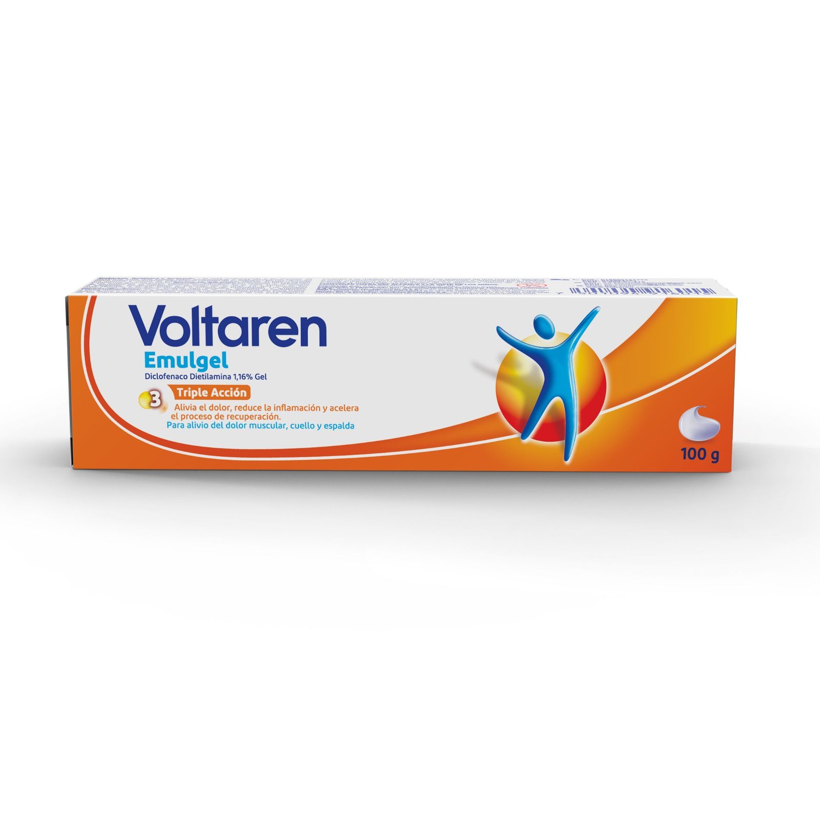 7501124814090.jpg Voltaren Emulgel Triple Acción alivio del dolor muscular 100gr - Image 1