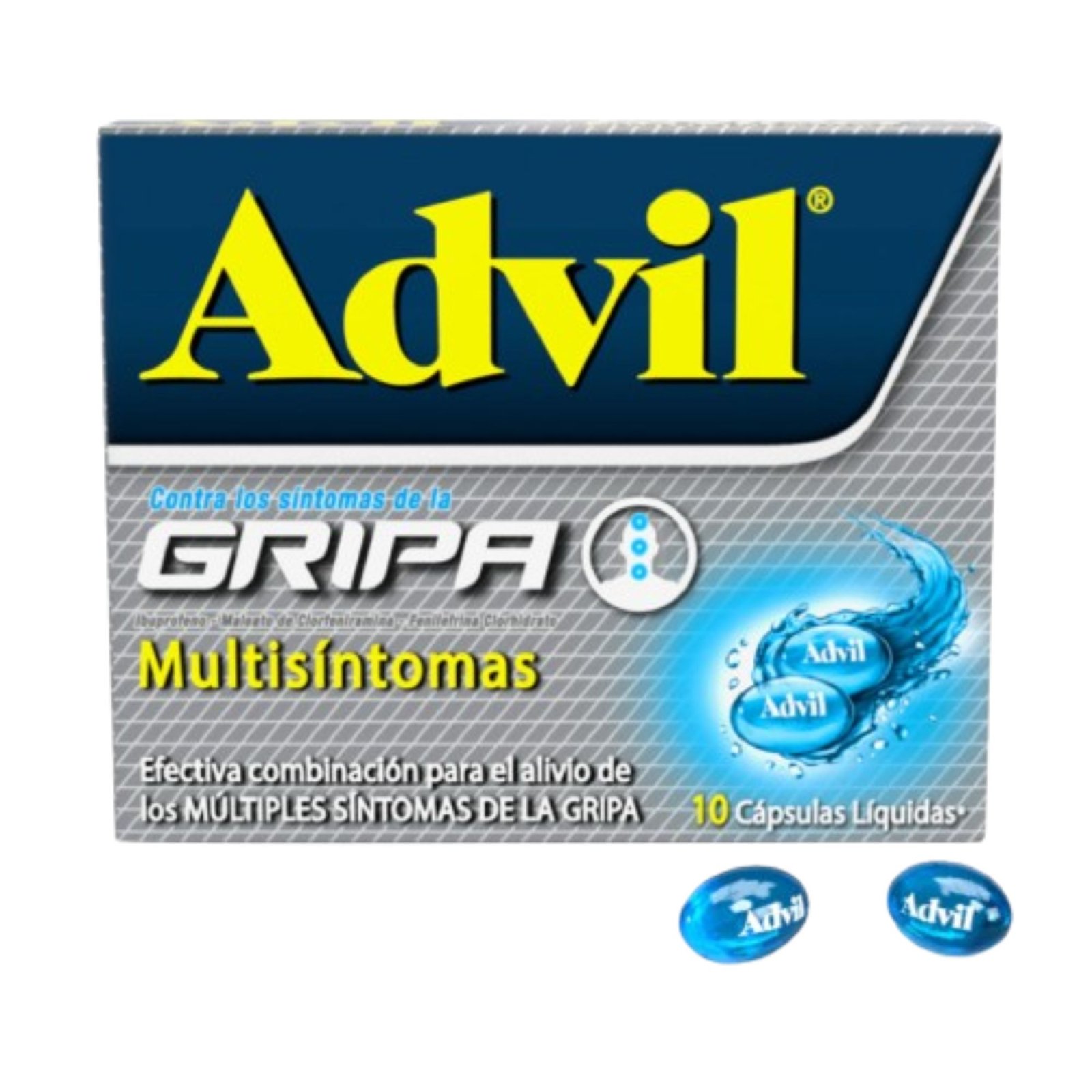 7702132010959 Advil Gripa, Ibuprofeno Alivio De Múltiples Síntomas De La Gripa X 10 Caps - Image 1